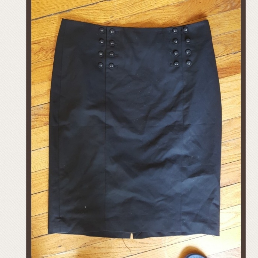 limited black pencil skirt size 6